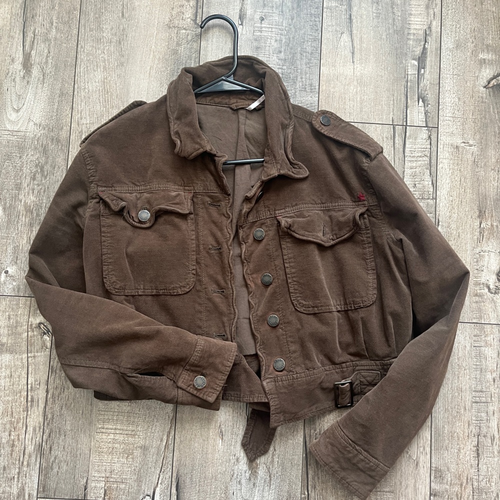 Free People Brown Utility Jacket